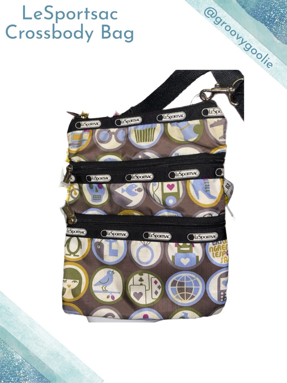 LeSportsac Brown Multi-Icon Crossbody bag